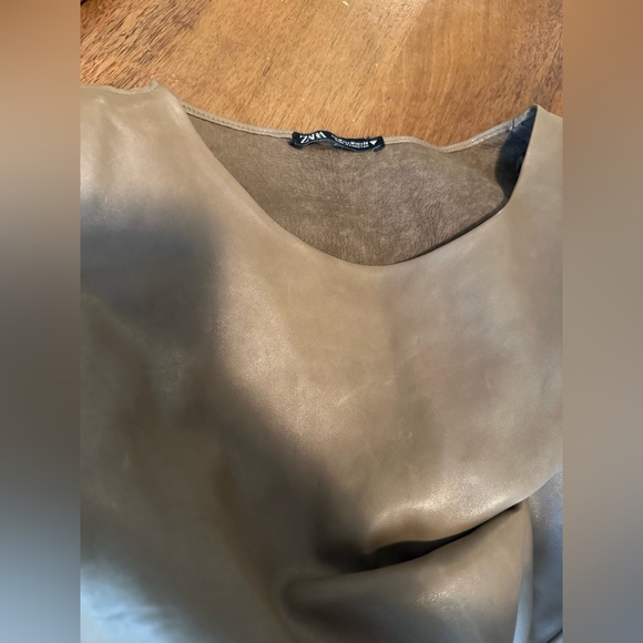 LEATHER MINI DRESS - Picture 6 of 8